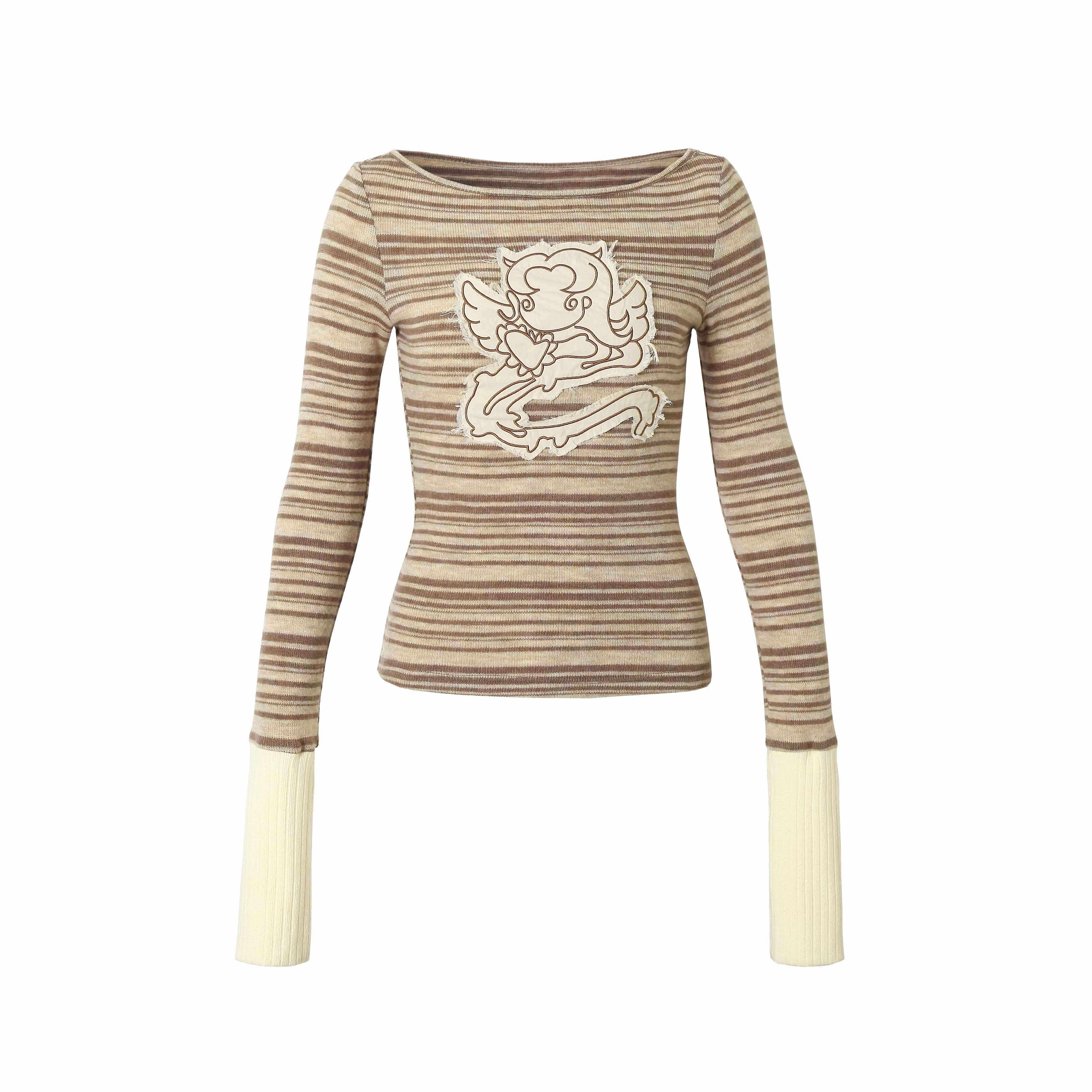 UNIVERSE_Colorblock_Striped_Embroidered_Women's_Wool_Blend_Long_Sleeve_T-shirts_840093099773_MISSTT