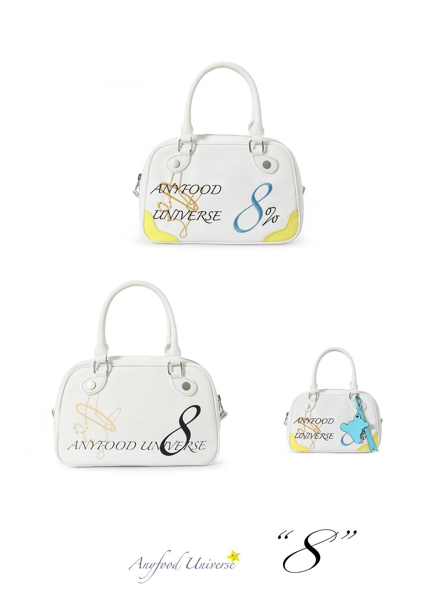 UNIVERSE Embroidered Number 8 Retro Top Handle Women's Pu Leather Handbags