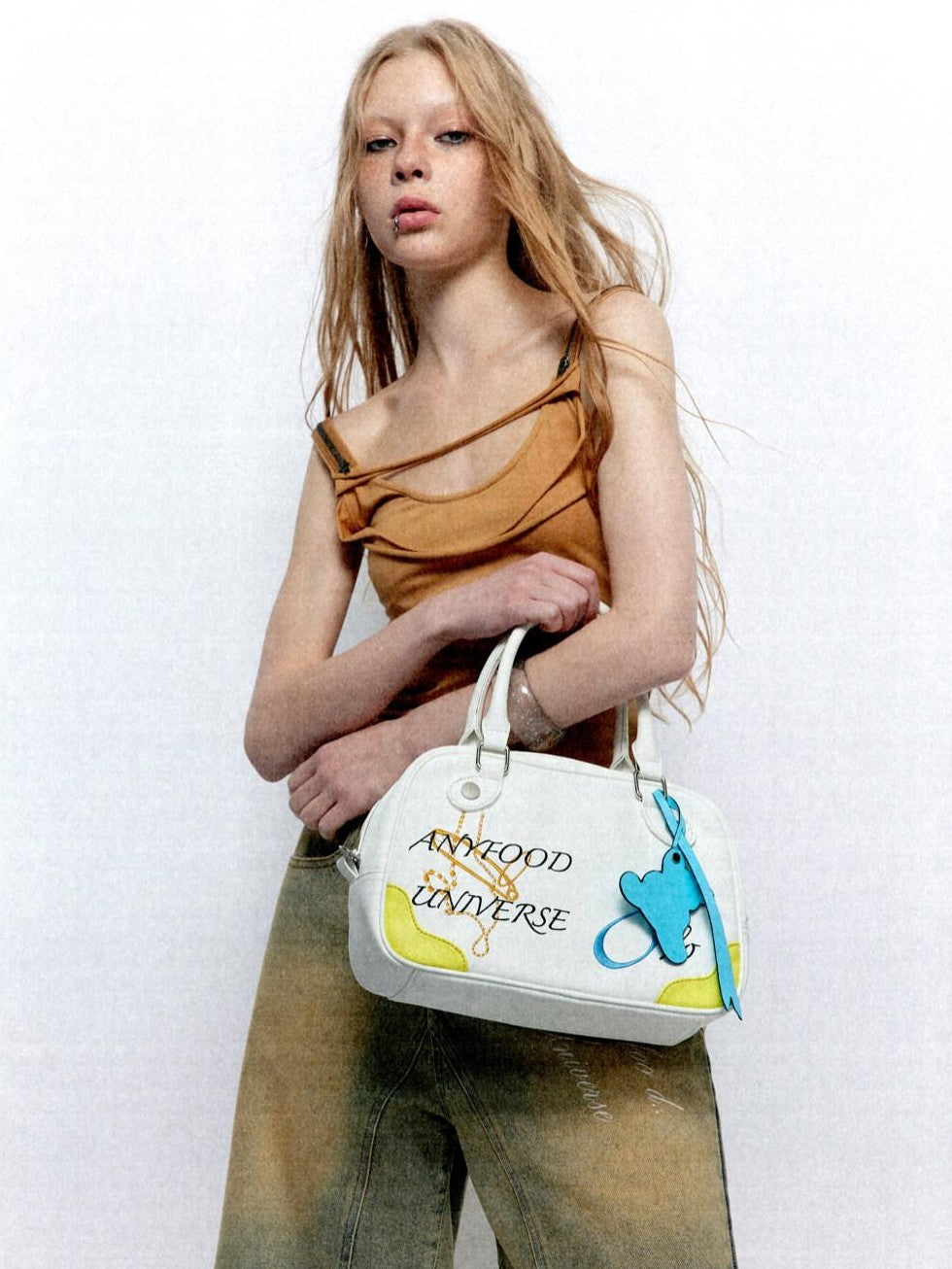 UNIVERSE Embroidered Number 8 Retro Top Handle Women's Pu Leather Handbags