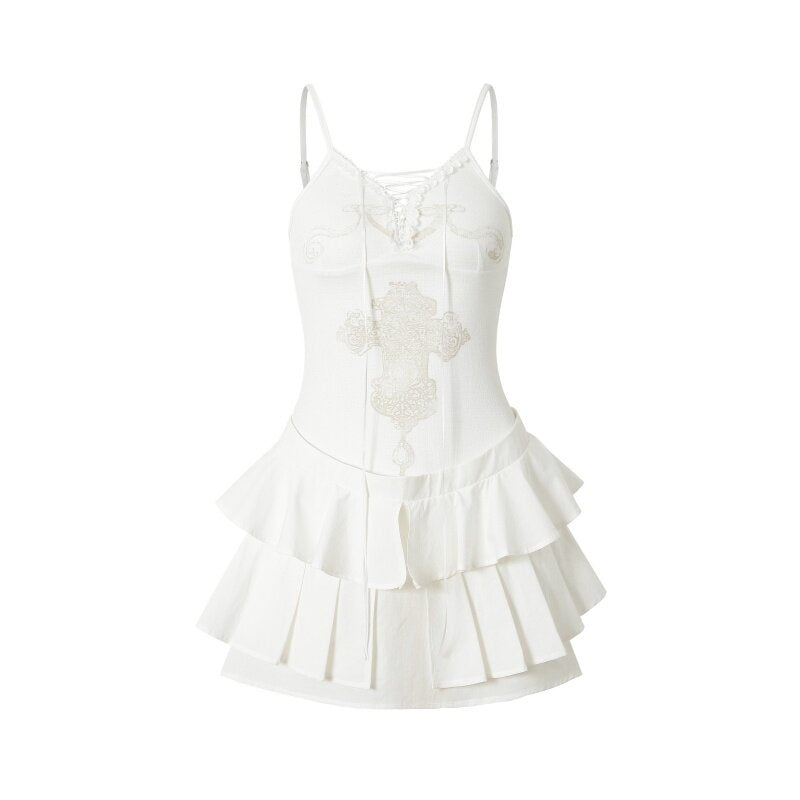 UNIVERSE_Lace_French_Vintage_Ballet_Cross_Ribbon_Women's_Cotton_Slip_Mini_Dresses_805026749356_MISSTT