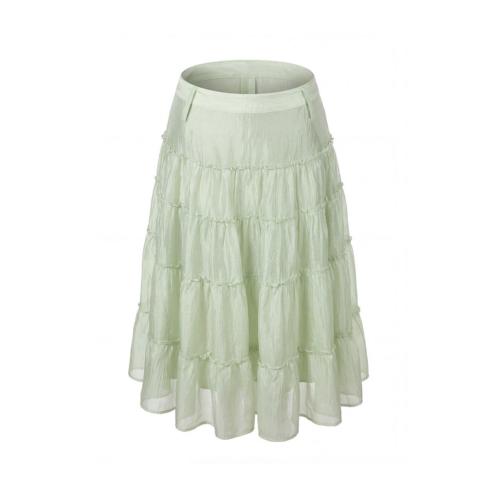 UNIVERSE_Mint_Green_Pleated_Ballet_High_Waist_Women's_Triacetate_Tiered_Skirts_1038701065302_MISSTT