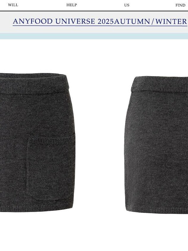 UNIVERSE Pleated Knit Slim Low Waist A Line Vintage Women's Cotton Blend Mini Skirts