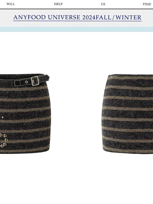 UNIVERSE Striped Rhinestone Vintage Bodycon Women's Acrylic Mini Skirts