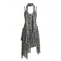 UNIVERSE_Vintage_Ballet_Gray_Blue_Polka_Asymmetrical_Hem_Women's_Rayon_Slip_Midi_Dresses_1037751570811_MISSTT