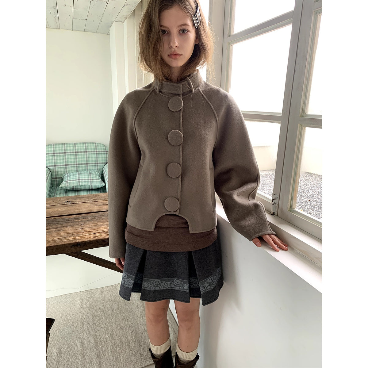 UNIVERSE_Vintage_Button_Double_Faced_Wool_Women's_Short_Wool_Coats_1089040444781_MISSTT