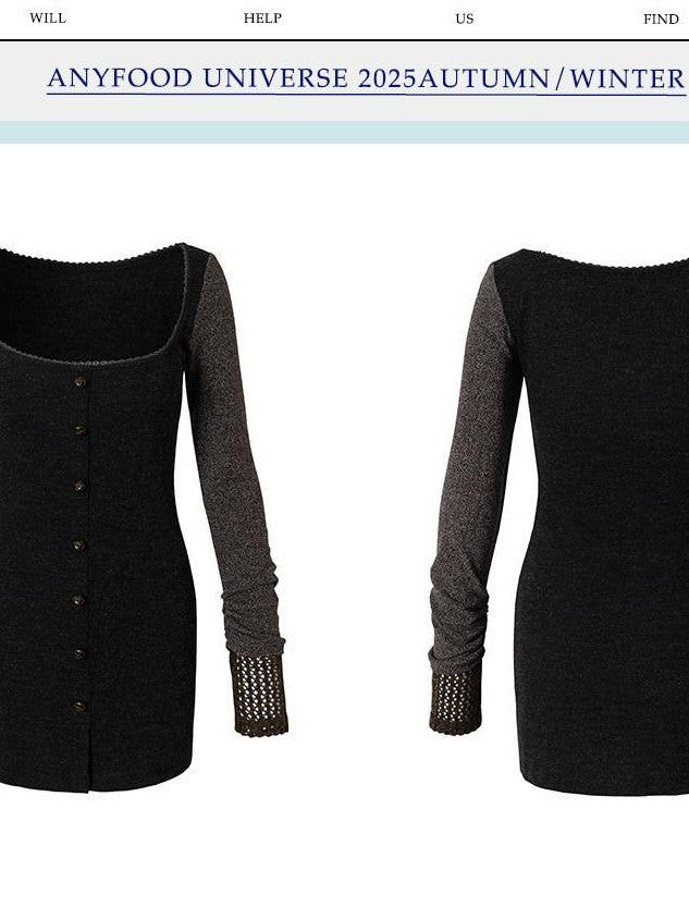 UNIVERSE Vintage Patchwork Long Sleeve Fitted Women's Polyester Bodycon Mini Dresses