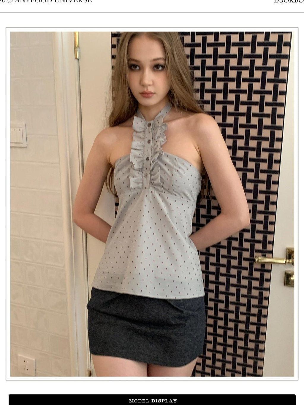 UNIVERSE Washed Denim Bow A Line Low Waist Women's Linen Cotton Mini Skirts