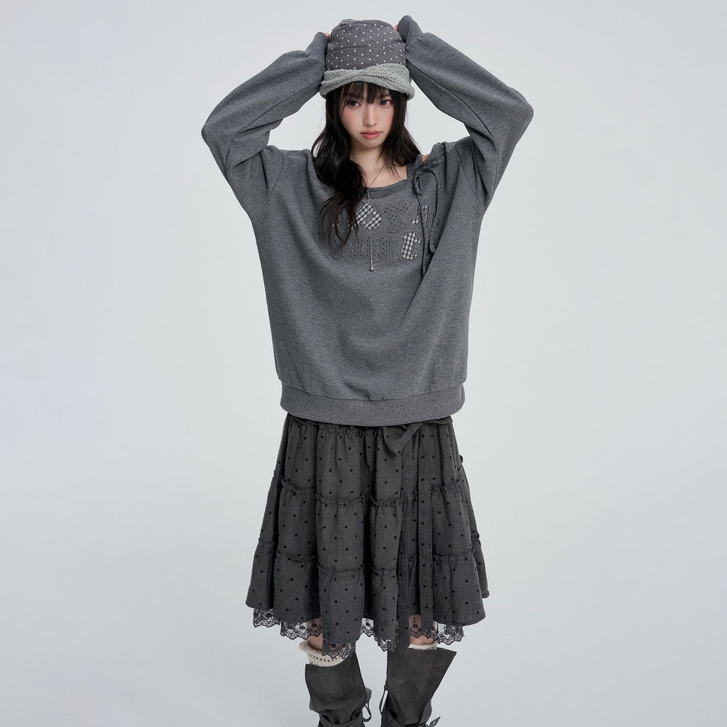 VEEMIX_Asymmetric_Embroidered_Letter_Lace_Up_Women's_Sweatshirts_1084802465217_MISSTT