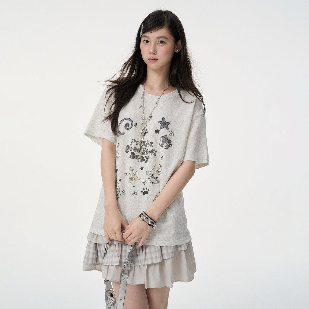 VEEMIX_Cartoon_Rabbit_Print_Drop_Shoulder_Loose_Women's_Cotton_Short_Sleeve_T-shirts_1049084478702_MISSTT