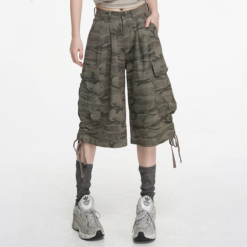 VEEMIX_Cement_Gray_Camouflage_Cargo_Drawstring_Pockets_Women's_Cropped_Jeans_1020467351018_MISSTT