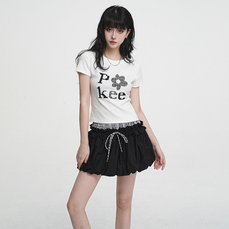 VEEMIX_Embroidered_Floral_And_Letter_Cropped_Women's_Cotton_Stretch_Slim_T-shirts_1019474703295_MISSTT