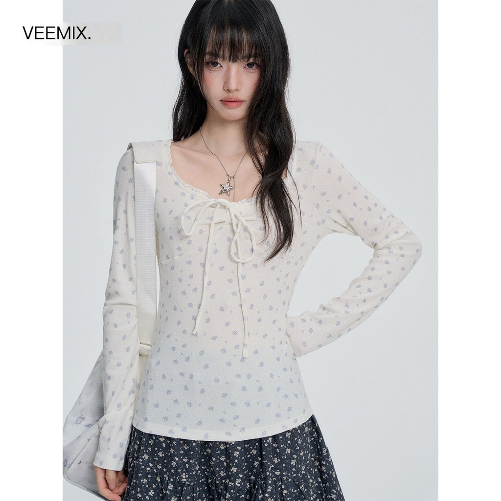 VEEMIX_Floral_Lace_Trim_Slim_Fit_Women's_Viscose_Long_Sleeve_T-shirts_1085586825801_MISSTT