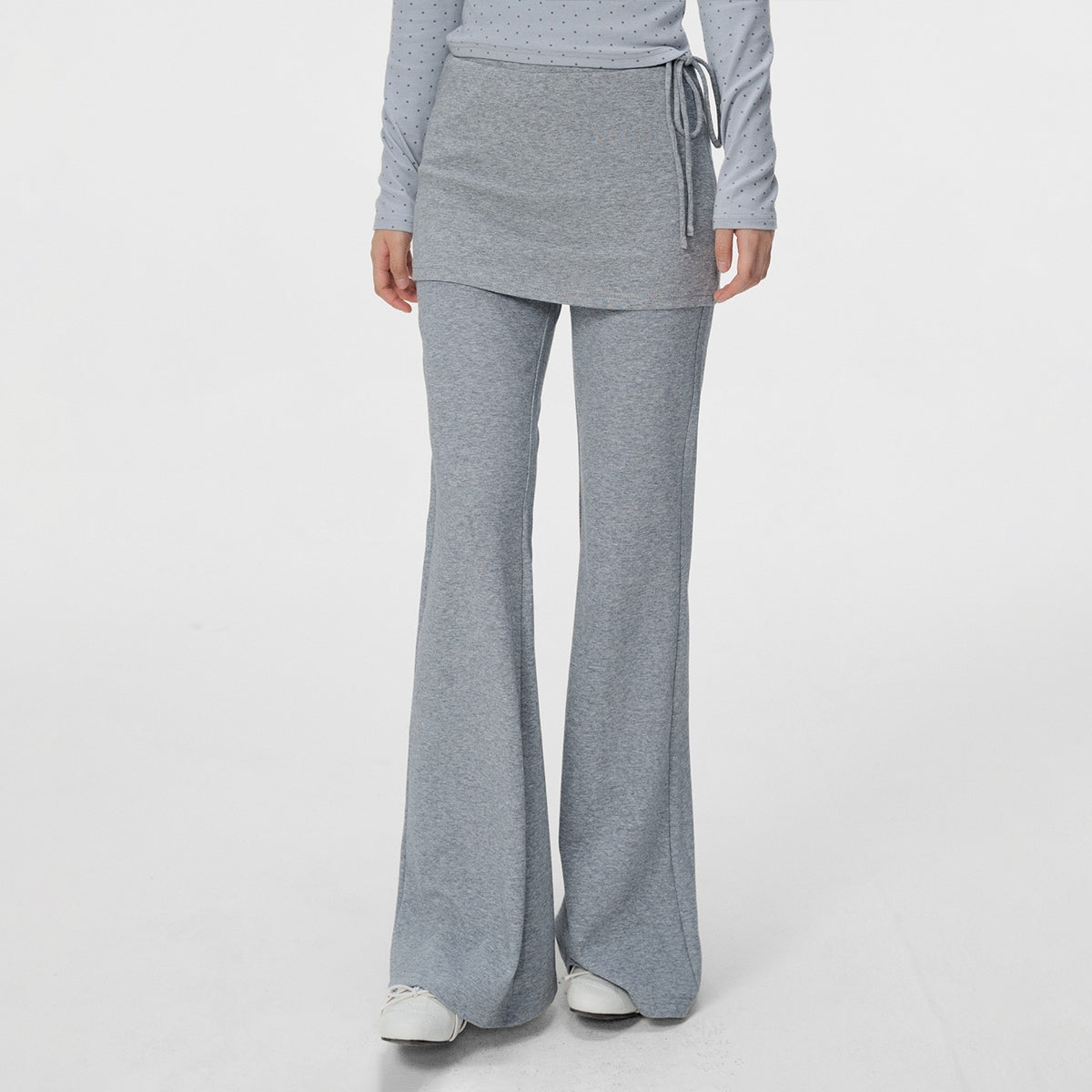 VEEMIX_Gray_Layered_Look_Straight_Leg_Lace_Up_High_Waist_Women's_Sweatpants_1078136148643_MISSTT