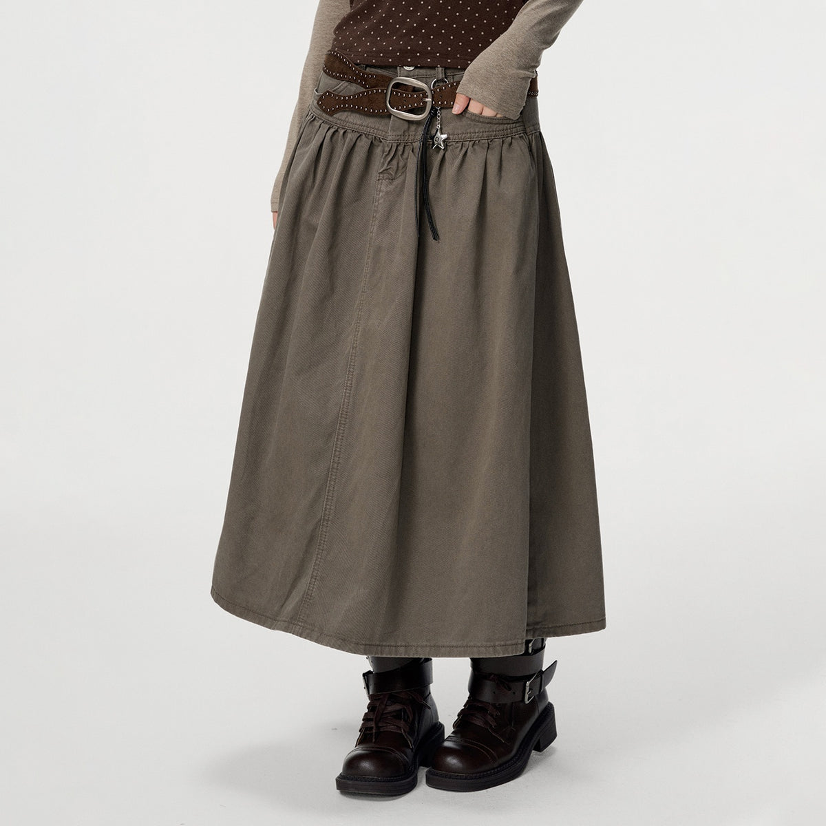 VEEMIX_Grey_Cargo_Utility_Pockets_High_Waist_Women's_Cotton_Loose_Maxi_Skirts_1072432127666_MISSTT