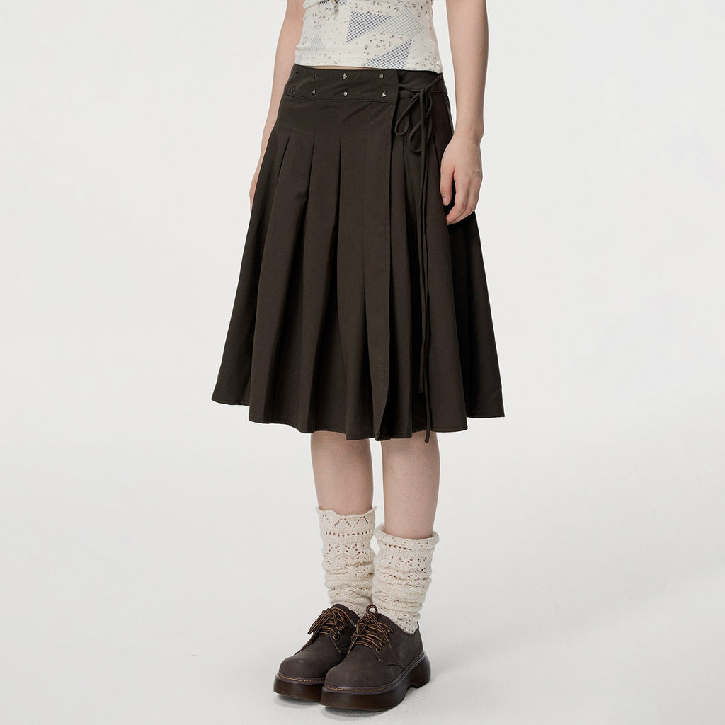 VEEMIX_Grey_Hand_Pleated_Side_Slit_High_Waist_Tie_Women's_Cotton_Blend_Pleated_Skirts_1071844919990_MISSTT