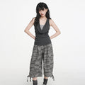 VEEMIX_Heather_Gray_Ruching_Cowl_Neck_Layered_Slim_Women's_Cotton_Blend_Tank_Tops_1018565198421_MISSTT