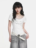 VEEMIX_Ivory_Halter_Faux_Two_Piece_Ruched_Letter_Print_Women's_Cotton_Slim_T-shirts_1018613774408_MISSTT