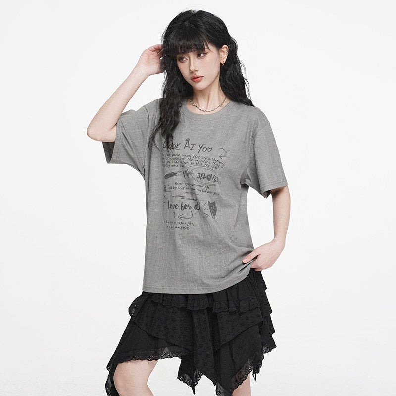 VEEMIX_Letter_Print_Drop_Shoulder_Crewneck_Women's_Cotton_Oversized_T-shirts_1020867542220_MISSTT