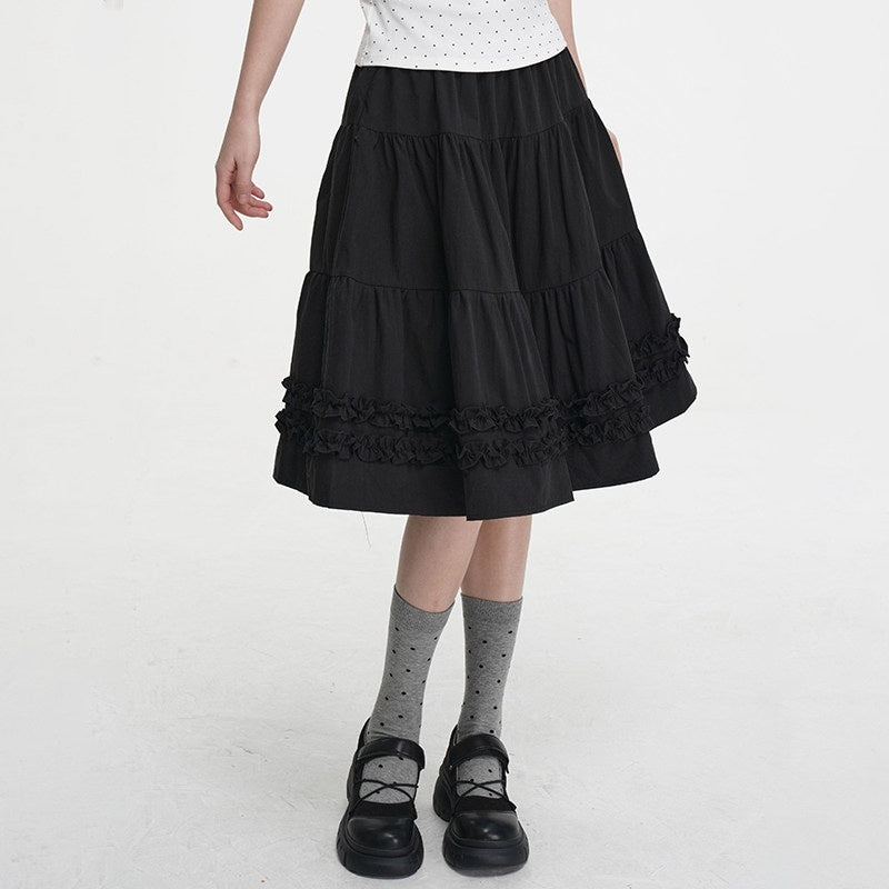 VEEMIX_Light_Gray_A_Line_Ruffle_Edge_Elastic_Waist_Lined_Women's_Midi_Skirts_1021785264821_MISSTT