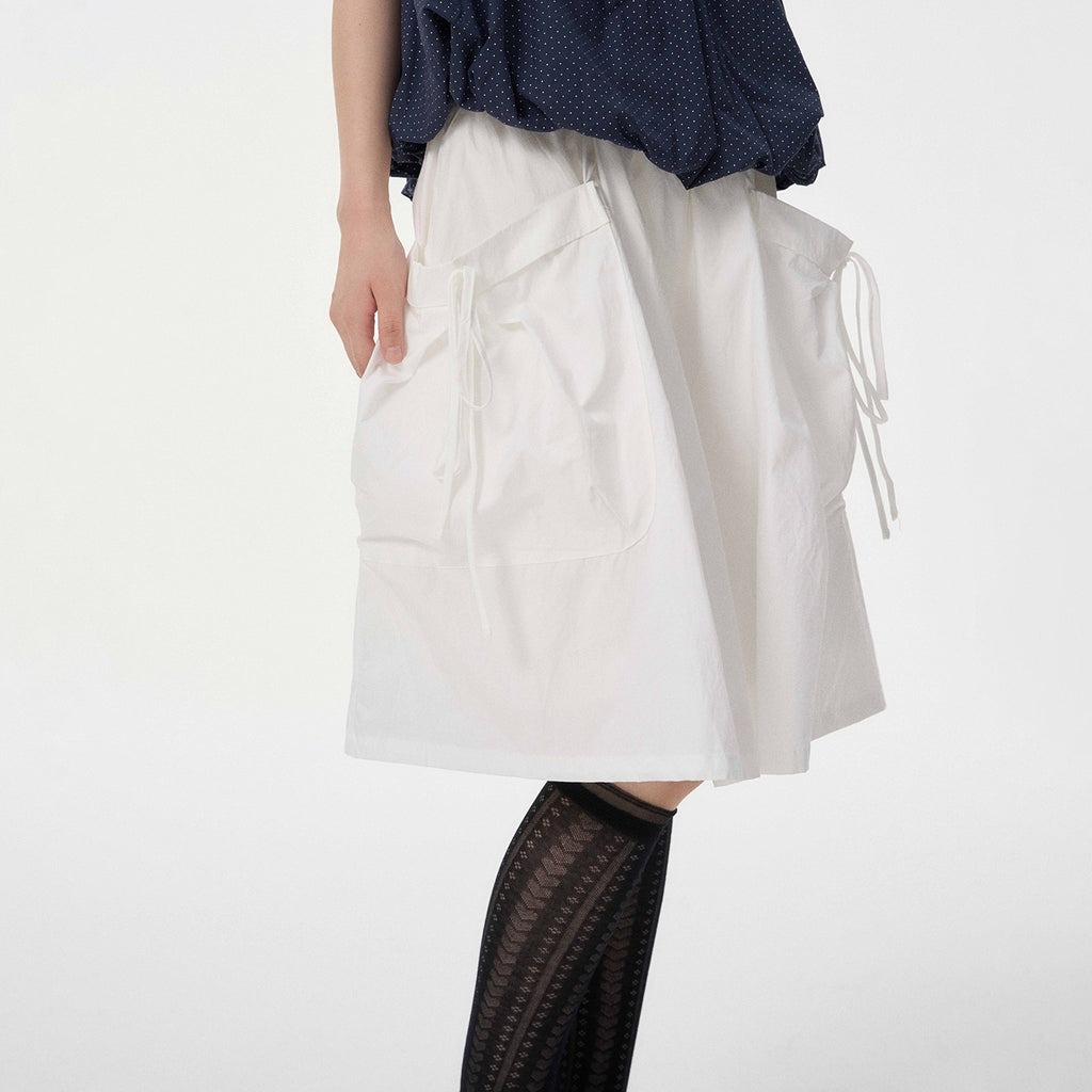 VEEMIX_Light_Gray_Large_Pocket_A_Line_Tie_Women's_Cotton_Nylon_Midi_Skirts_1056364589314_MISSTT