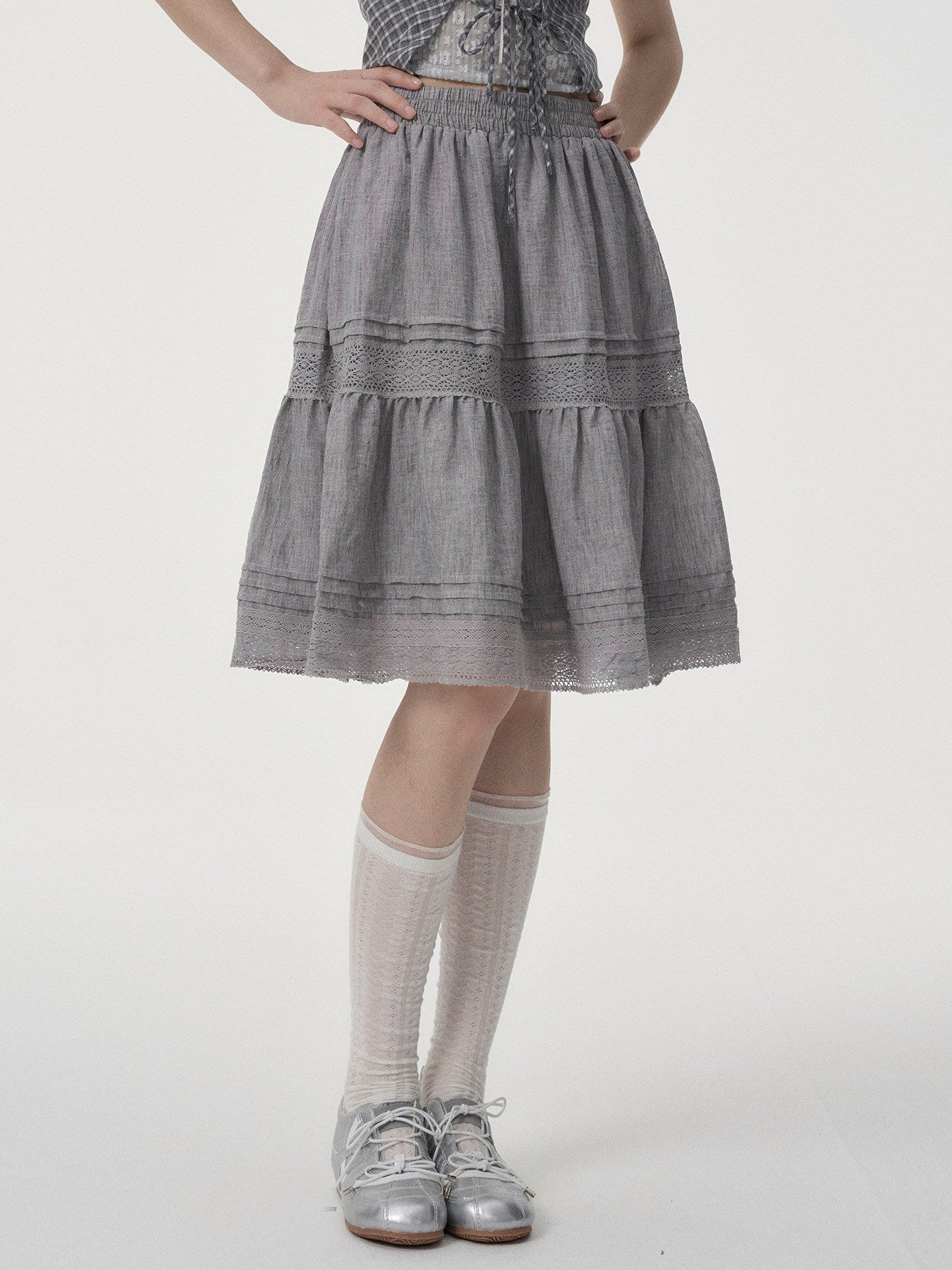 VEEMIX_Linen_Gray_Eyelet_Lace_A_Line_High_Waist_Women's_Viscose_Blend_Midi_Skirts_1056373950486_MISSTT