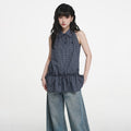 VEEMIX_Plaid_Halter_Button_Up_Ruched_Straight_Fit_Cotton_Women's_Tank_Tops_1018937638668_MISSTT