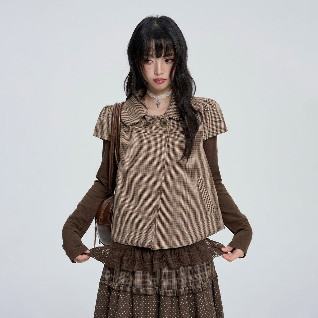 VEEMIX_Plaid_Houndstooth_Button_Two_Piece_Women's_Cotton_Long_Sleeve_T-shirts_1085528964818_MISSTT