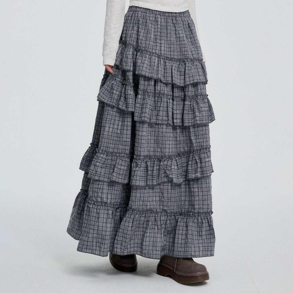 VEEMIX_Plaid_Ruffle_Asymmetric_High_Waist_Tiered_Women's_Cotton_Maxi_Skirts_1089390769266_MISSTT