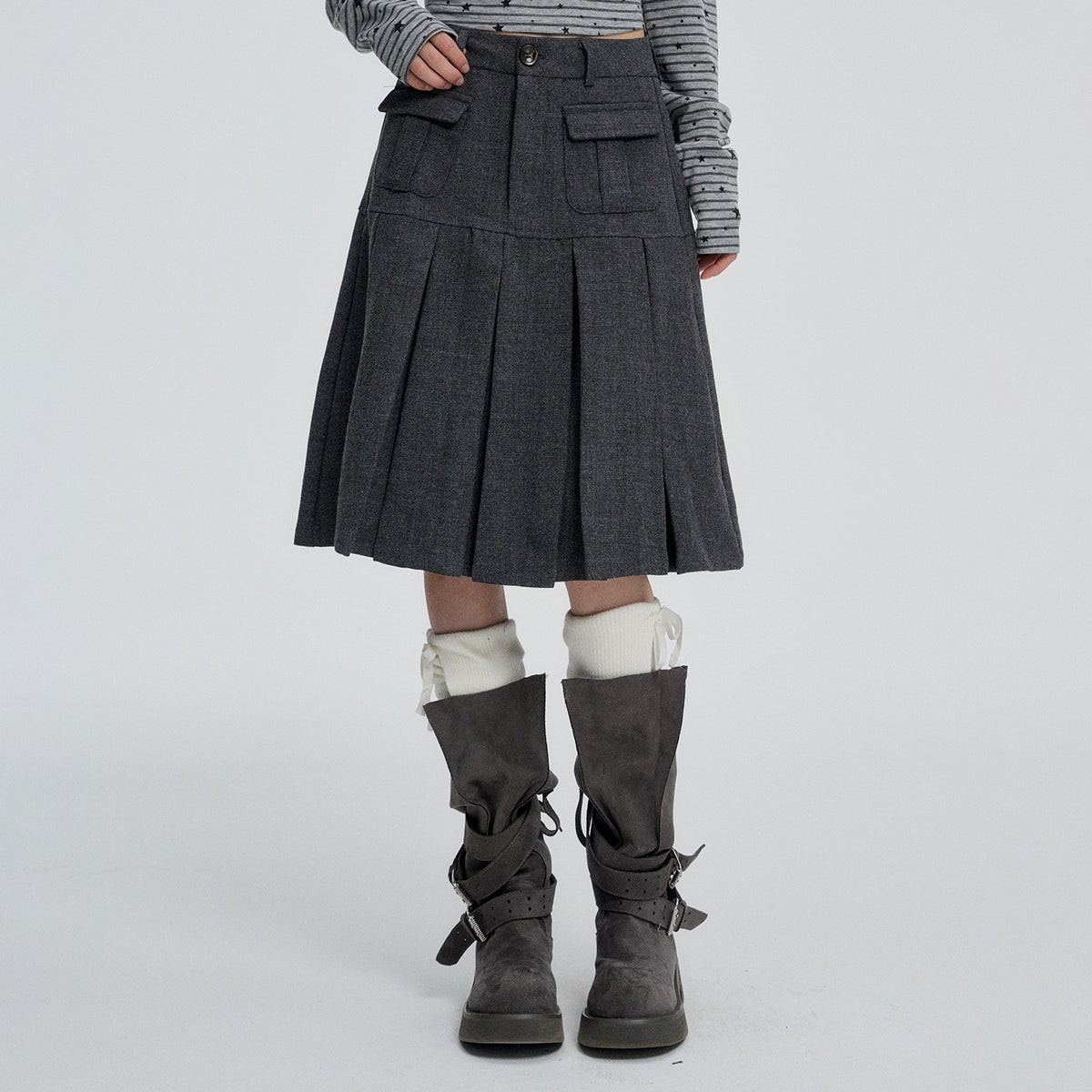 VEEMIX_Pleated_High_Waist_Pocket_A_Line_Women's_Wool_Blend_Midi_Skirts_1088963457097_MISSTT