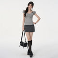 VEEMIX_Polka_Dot_Color_Block_Halter_Puff_Sleeve_Women's_Slim_T-shirts_1055589333841_MISSTT