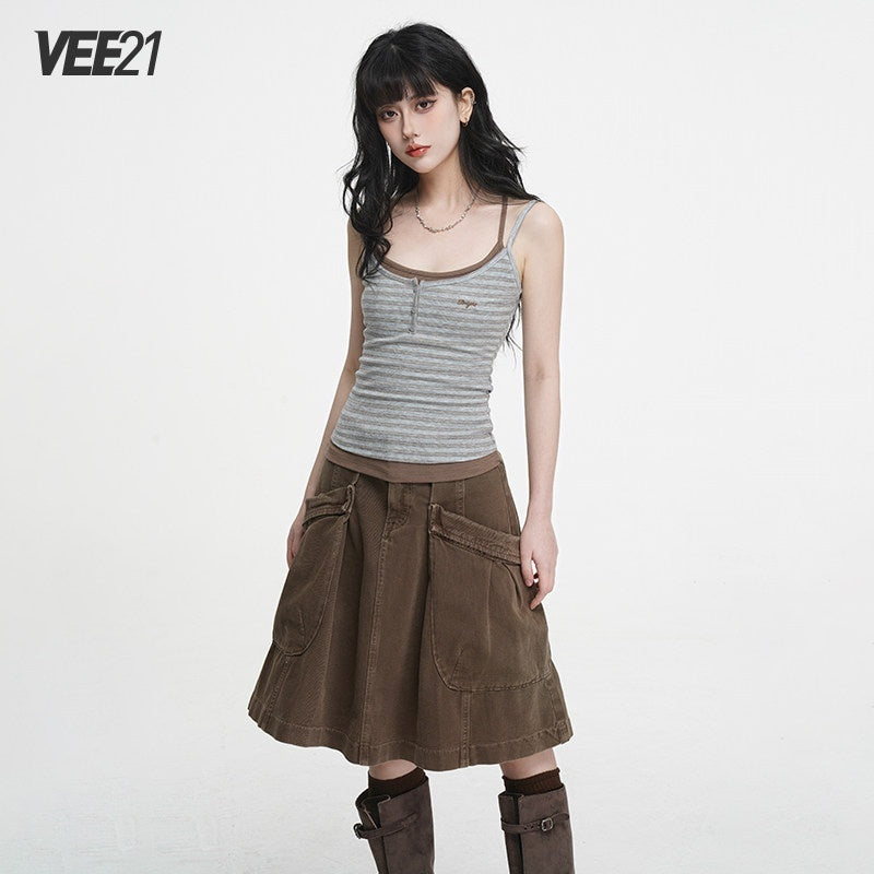 VEEMIX_Striped_Faux_Layered_Embroidered_Women's_Cotton_Spandex_Tank_Tops_1020402587569_MISSTT