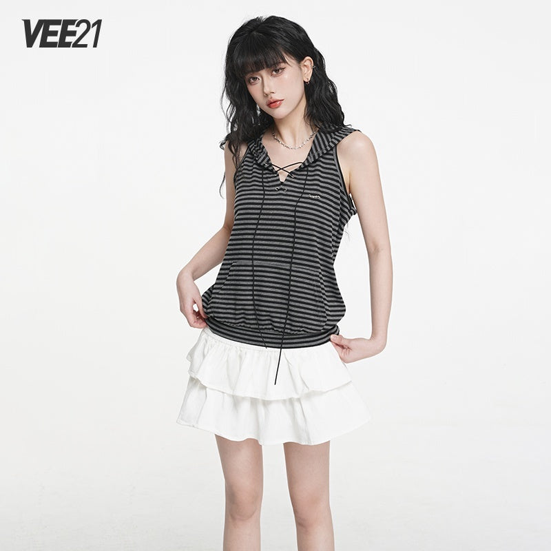 VEEMIX_Striped_Hooded_Drawstring_Loose_Women's_Rayon_Tank_Tops_1031175816781_MISSTT