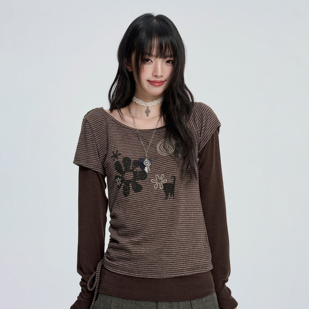 VEEMIX_Striped_Layered_Look_Contrast_Slouchy_Pullover_Women's_Knit_Long_Sleeve_T-shirts_1083181011638_MISSTT