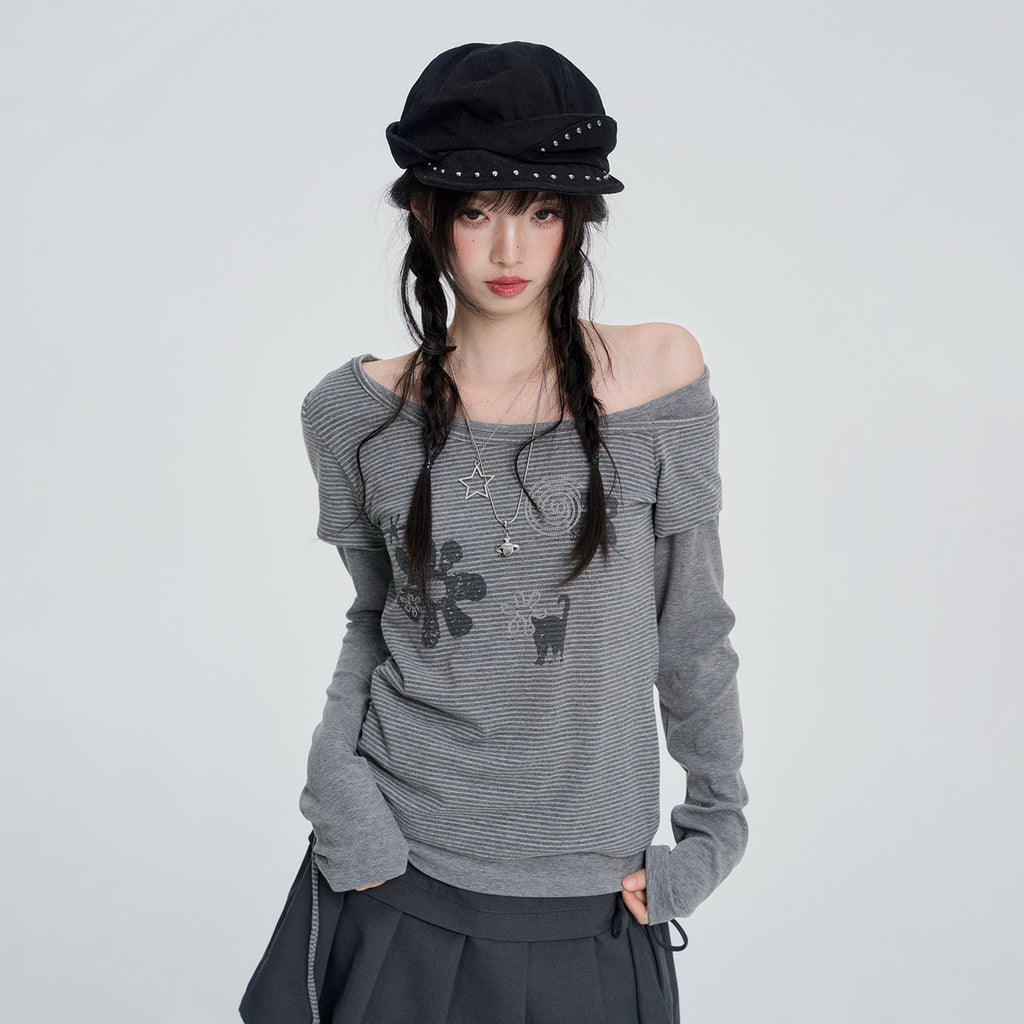 VEEMIX_Striped_Layered_Look_Contrast_Slouchy_Pullover_Women's_Knit_Long_Sleeve_T-shirts_1083181011638_MISSTT
