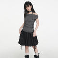 VEEMIX_Striped_One_Shoulder_Hotfix_Rhinestone_Ruched_High_Waist_Women's_Tencel_Cotton_Slim_T-shirts_1018511390144_MISSTT