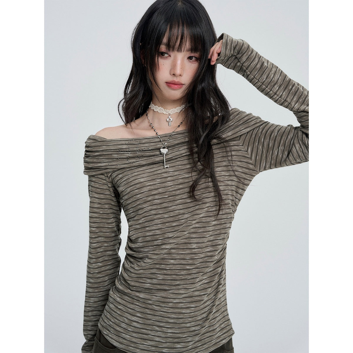 VEEMIX_Striped_Rhinestone_Off_Shoulder_Women's_Cotton_Long_Sleeve_T-shirts_1083889027762_MISSTT