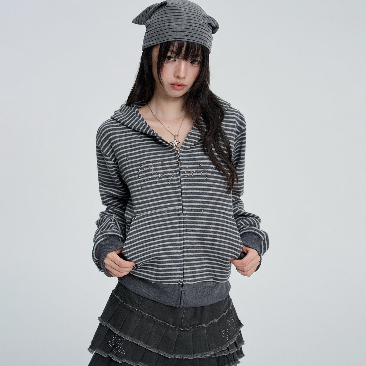 VEEMIX_Striped_Rivet_Zip_Loose_Korean_Women's_Cotton_Zip-up_Hoodies_1085518596451_MISSTT