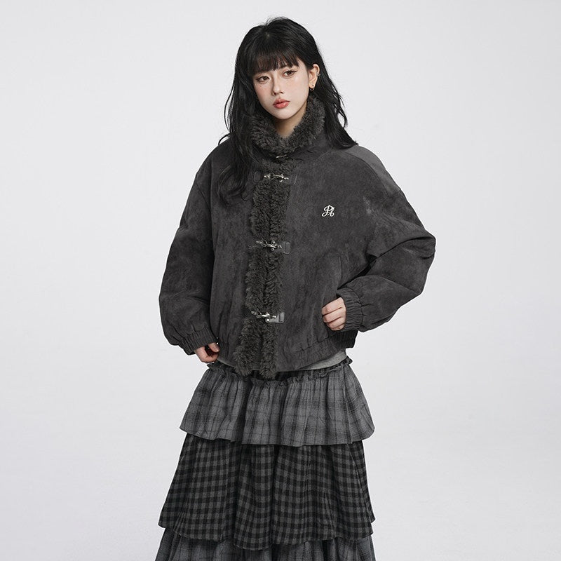 VEEMIX_Suede_Napped_Embroidered_Fur_Collar_Straight_Women's_Cotton_Lined_Puffer_Jackets_998556834272_MISSTT
