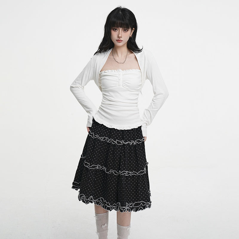 VEEMIX_Sweet_Lace_Up_Two_Piece_Long_Sleeve_Women's_Cotton_Blend_Camisoles_1017242036603_MISSTT