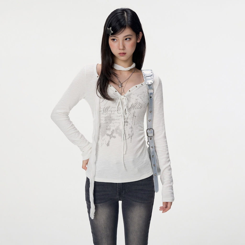 VEEMIX_V-neck_Tie_Print_Slim_Women's_Bamboo_Slub_Cotton_Long_Sleeve_T-shirts_1074273420288_MISSTT