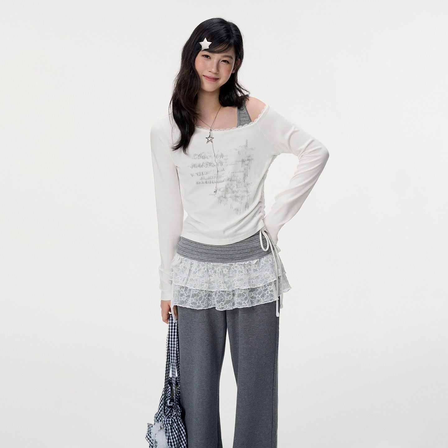 VEEMIX_White_Asymmetric_Faux_Layered_Lace_Women's_Viscose_Long_Sleeve_T-shirts_1071368615852_MISSTT