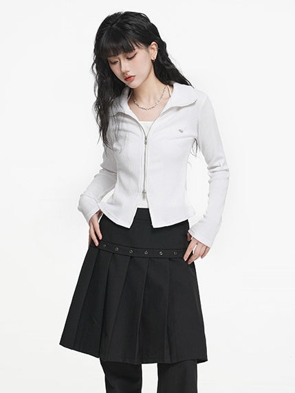 VEEMIX_Zip_Detail_Faux_Layer_Cropped_Women's_Polyester_Cardigans_1017910203749_MISSTT