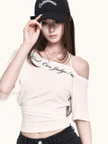 VOCK_Asymmetric_Halter_Letter_Print_Cropped_Women's_Cotton_Off-shoulder_T-shirts_1050472314079_MISSTT