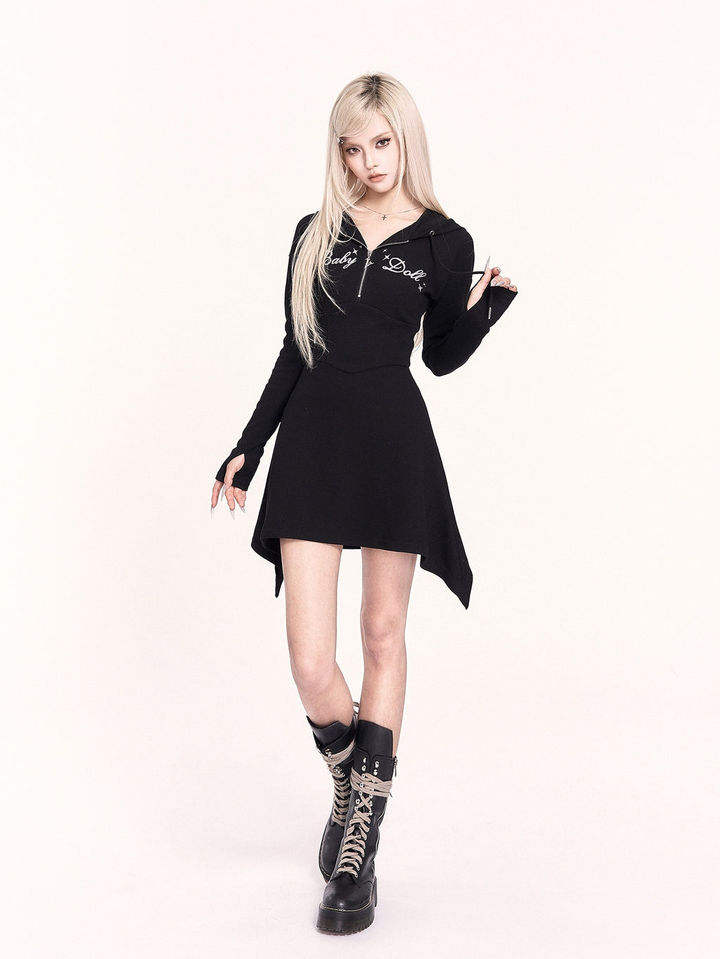 VOCK_Asymmetrical_Hooded_Printed_Sweatshirt_Women's_Poly_Cotton_Casual_Mini_Dresses_982395525992_MISSTT