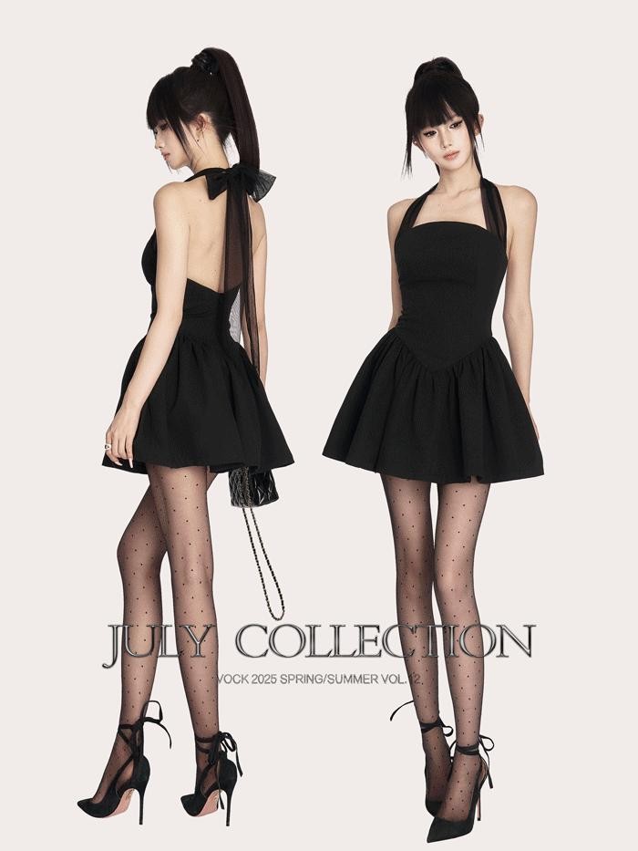 VOCK Ballet Square Neck Pleated Aline High Waist Women's Polyester Slip Mini Dresses