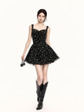VOCK_Black_Floral_Square_Neck_Lace_Puff_A_Line_Women's_Polyester_Slip_Mini_Dresses_1033271745245_MISSTT