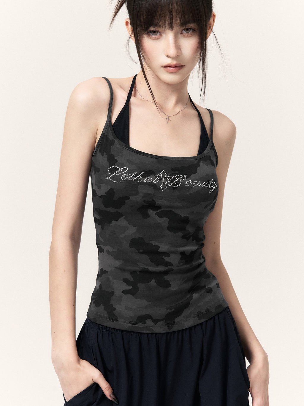 VOCK_Camouflage_Rhinestone_Faux_Two_Piece_Women's_Cotton_Blend_Bodycon_Mini_Dresses_1062716990650_MISSTT