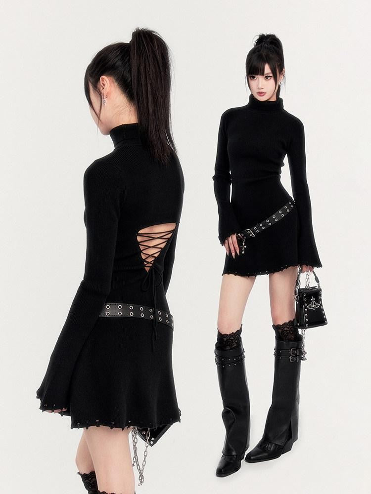 VOCK Dark Black Heavy Metal Punk Cross Alloy Buckle Women's Pu Belts