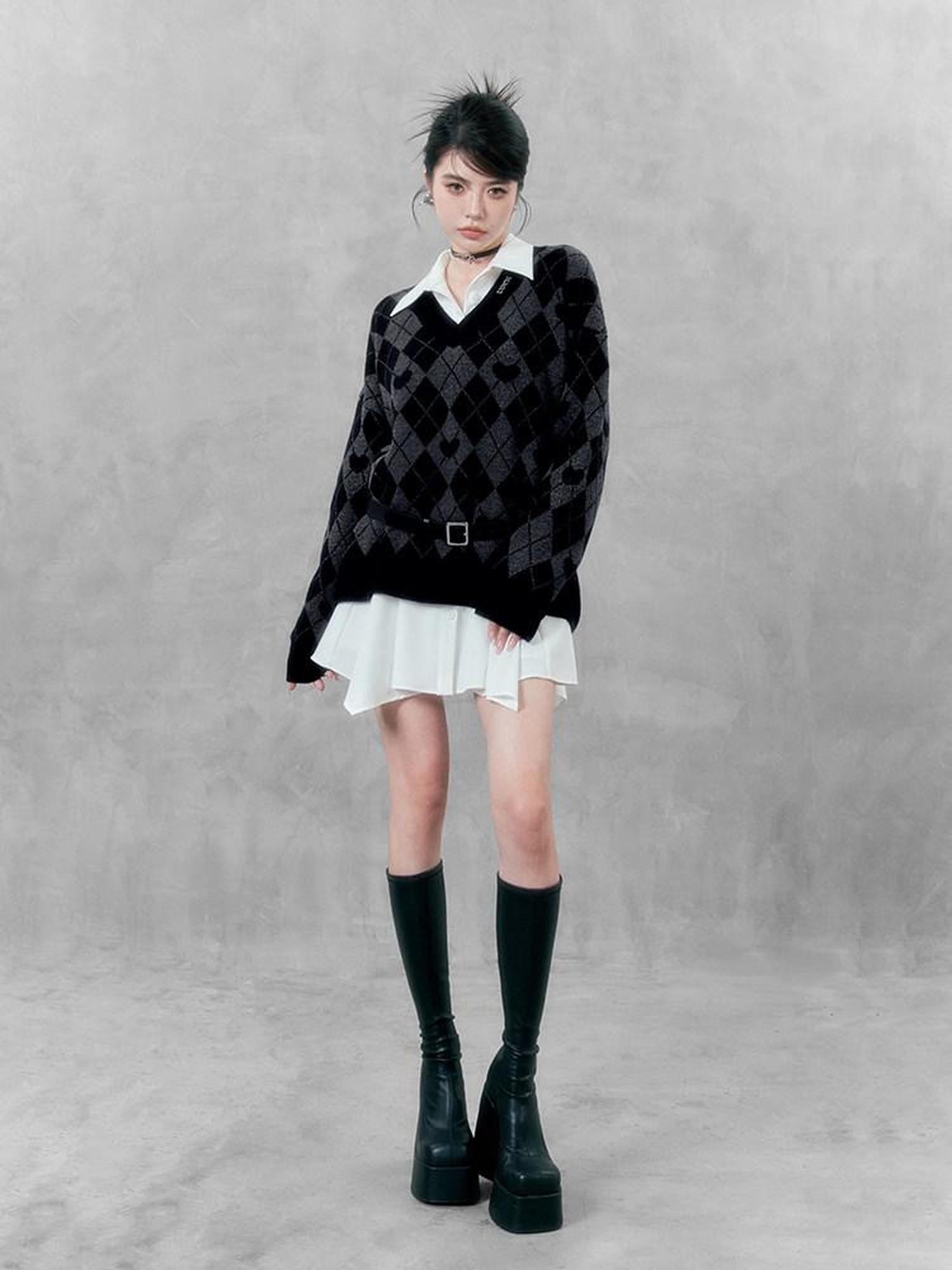 VOCK Dark Long Sleeve Slim Collar Women's Polyester Casual Mini Dresses