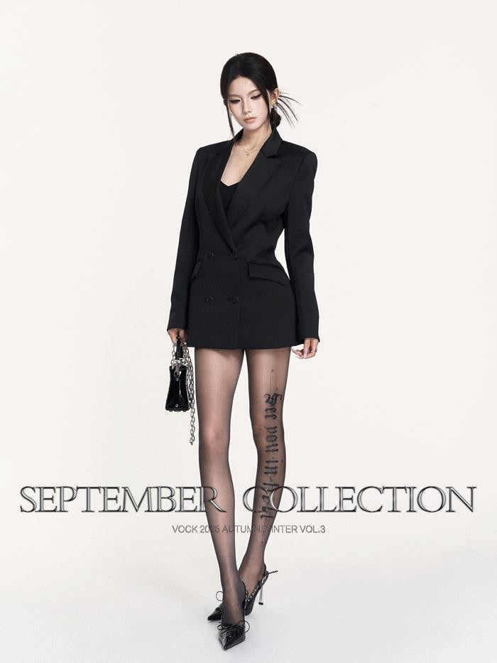 VOCK Dark Plaid Backless Tie Waist Longsleeve Women's Bodycon Mini Dresses